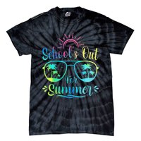 Retro Last Day Of School Schools Out Summer Teacher Tie-Dye T-Shirt