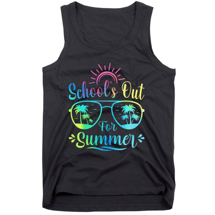 Retro Last Day Of School Schools Out Summer Teacher Tank Top