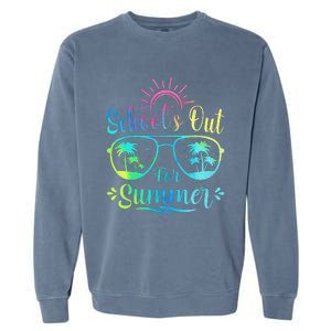 Retro Last Day Of School Schools Out Summer Teacher Garment-Dyed Sweatshirt