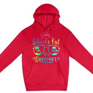 Retro Last Day Of School Schools Out Summer Teacher Premium Pullover Hoodie