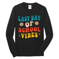 Retro Last Day Of School Schools Out Summer Teacher Tall Long Sleeve T-Shirt