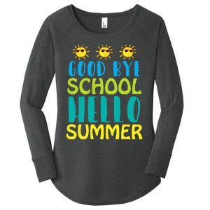 Retro Last Day of School Schools Out for Summer Teacher Women's Perfect Tri Tunic Long Sleeve Shirt