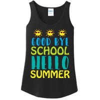 Retro Last Day of School Schools Out for Summer Teacher Ladies Essential Tank