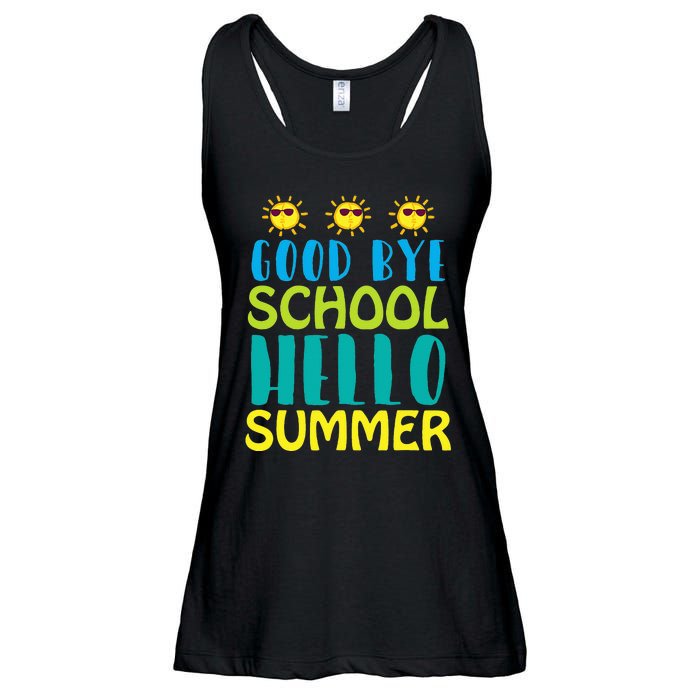 Retro Last Day of School Schools Out for Summer Teacher Ladies Essential Flowy Tank