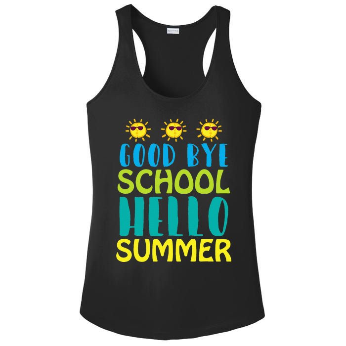 Retro Last Day of School Schools Out for Summer Teacher Ladies PosiCharge Competitor Racerback Tank