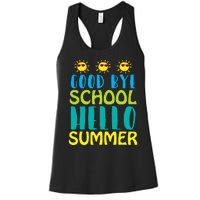 Retro Last Day of School Schools Out for Summer Teacher Women's Racerback Tank