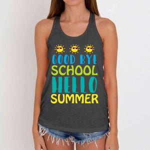 Retro Last Day of School Schools Out for Summer Teacher Women's Knotted Racerback Tank