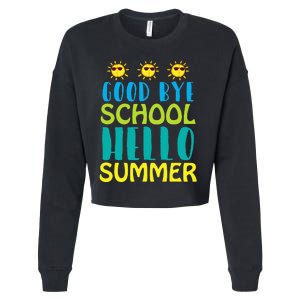 Retro Last Day of School Schools Out for Summer Teacher Cropped Pullover Crew