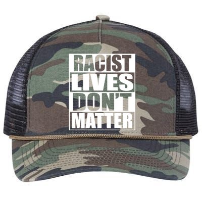 Racist Lives Don't Matter Retro Rope Trucker Hat Cap