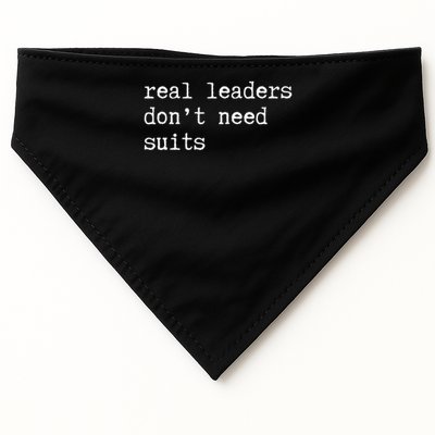 Real Leaders Dont Need Suits Support Ukraine USA-Made Doggie Bandana