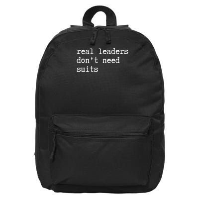 Real Leaders Dont Need Suits Support Ukraine 16 in Basic Backpack