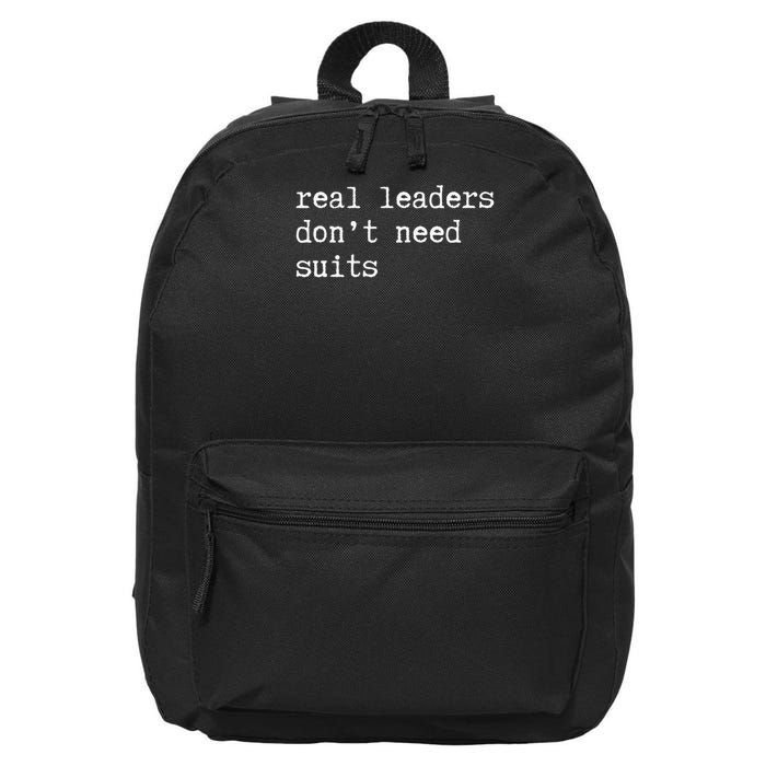 Real Leaders Dont Need Suits Support Ukraine 16 in Basic Backpack