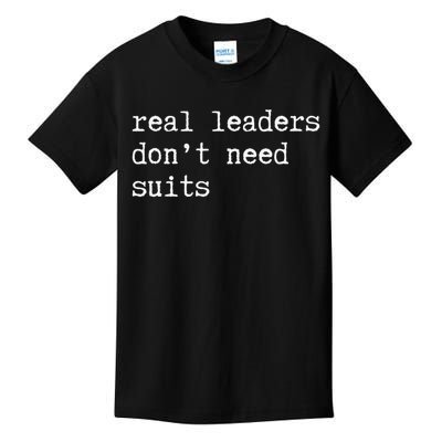 Real Leaders Dont Need Suits Support Ukraine Kids T-Shirt
