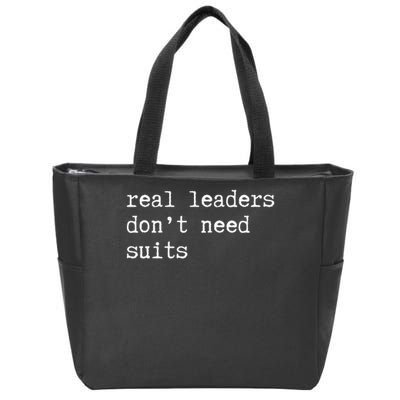 Real Leaders Dont Need Suits Support Ukraine Zip Tote Bag
