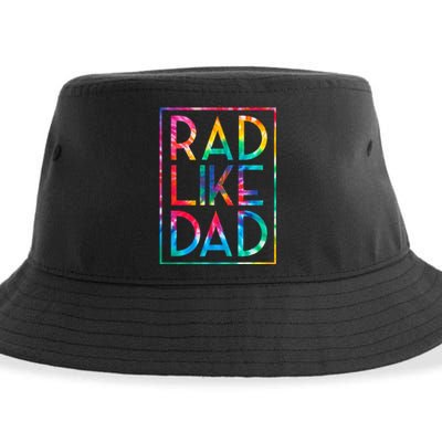 Rad Like Dad Tie Dye Funny Fathers Day Sustainable Bucket Hat