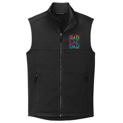 Rad Like Dad Tie Dye Funny Fathers Day Collective Smooth Fleece Vest