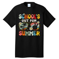 Retro Last Day Of School Schools Out For Summer Teacher Gift Tall T-Shirt