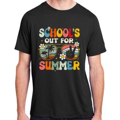 Retro Last Day Of School Schools Out For Summer Teacher Gift Adult ChromaSoft Performance T-Shirt