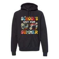 Retro Last Day Of School Schools Out For Summer Teacher Gift Premium Hoodie