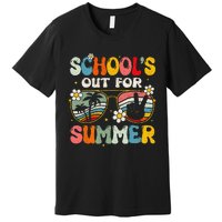 Retro Last Day Of School Schools Out For Summer Teacher Gift Premium T-Shirt