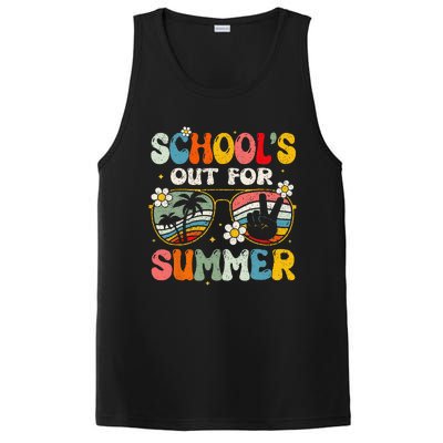 Retro Last Day Of School Schools Out For Summer Teacher Gift PosiCharge Competitor Tank