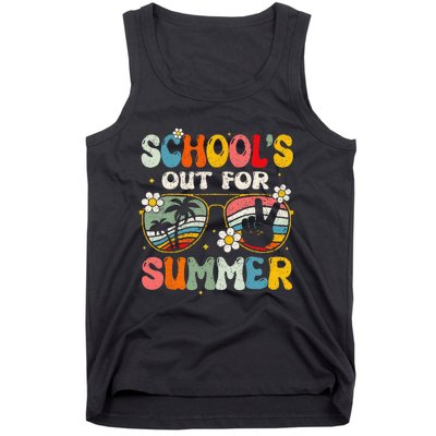 Retro Last Day Of School Schools Out For Summer Teacher Gift Tank Top