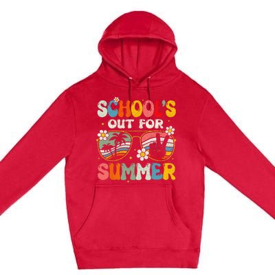 Retro Last Day Of School Schools Out For Summer Teacher Gift Premium Pullover Hoodie