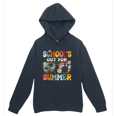 Retro Last Day Of School Schools Out For Summer Teacher Gift Urban Pullover Hoodie