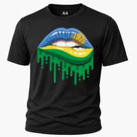 Rwanda Lips Dripping Cooling Performance Crew T-Shirt