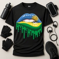 Rwanda Lips Dripping Cooling Performance Crew T-Shirt