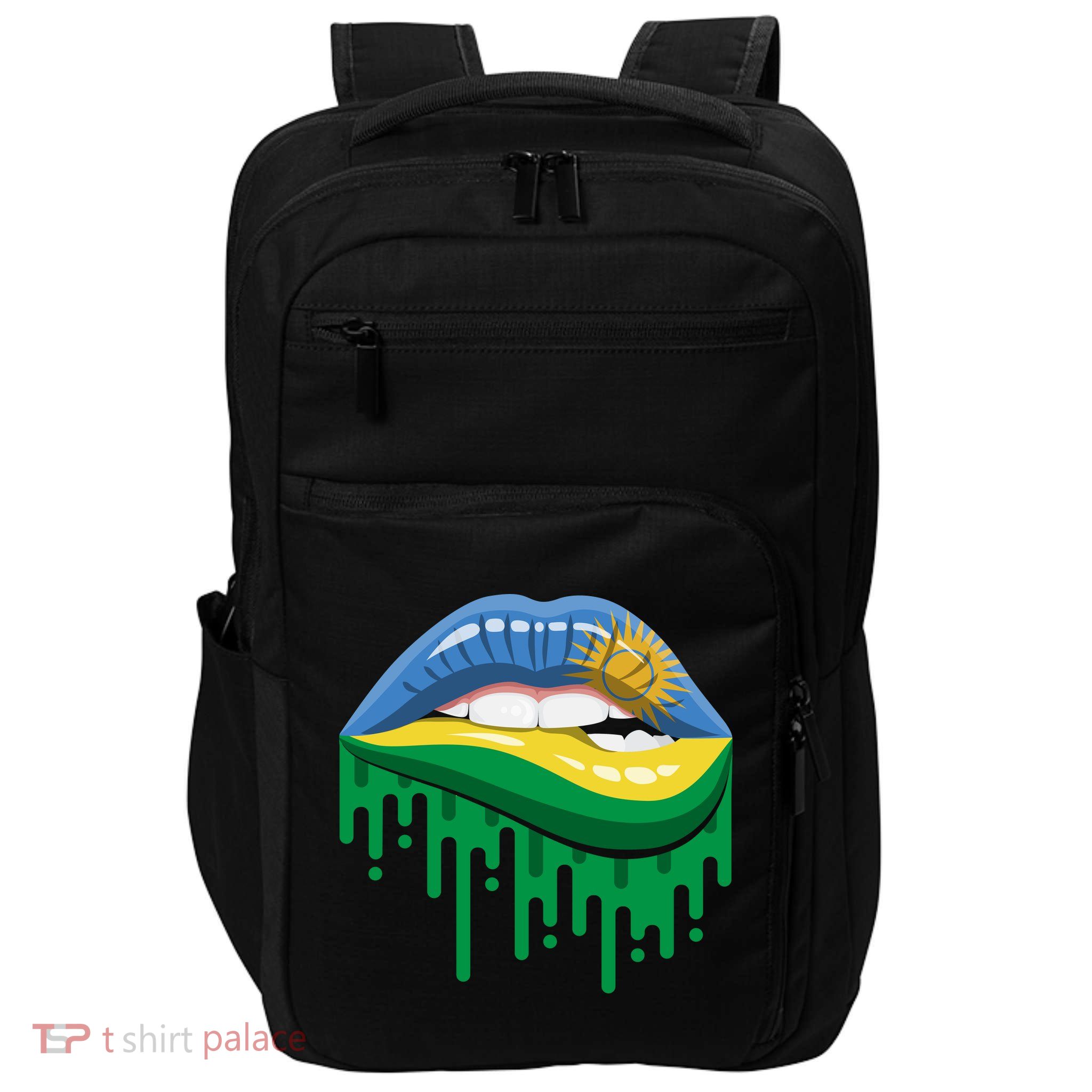 Rwanda Lips Dripping Impact Tech Backpack