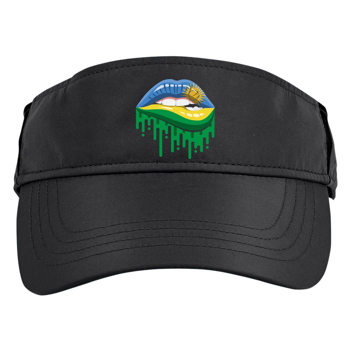 Rwanda Lips Dripping Adult Drive Performance Visor