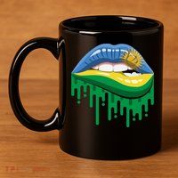 Rwanda Lips Dripping 11oz C Handle Ceramic Mug