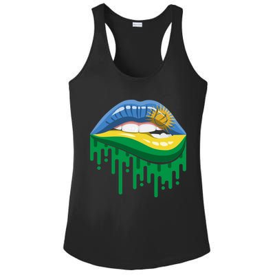Rwanda Lips Dripping Ladies PosiCharge Competitor Racerback Tank
