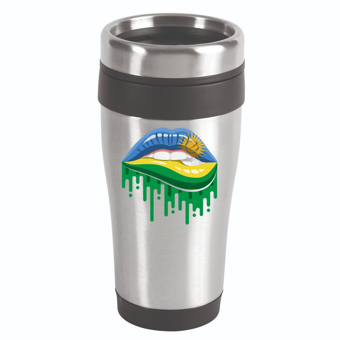 Rwanda Lips Dripping 16oz Travel Tumbler