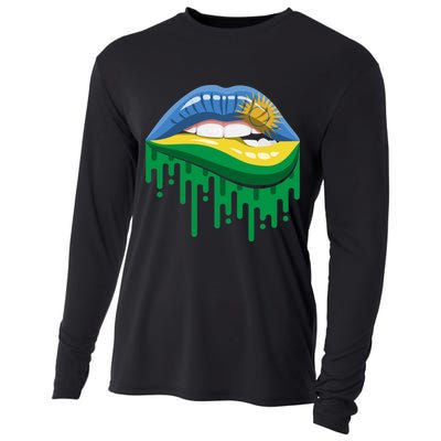Rwanda Lips Dripping Cooling Performance Long Sleeve Crew