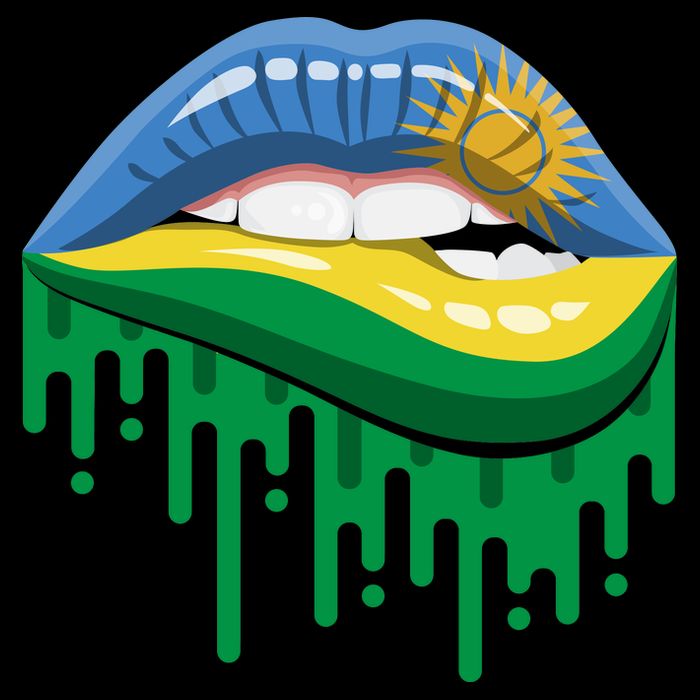 Rwanda Lips Dripping Youth Performance Sprint T-Shirt