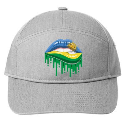 Rwanda Lips Dripping 7-Panel Snapback Hat