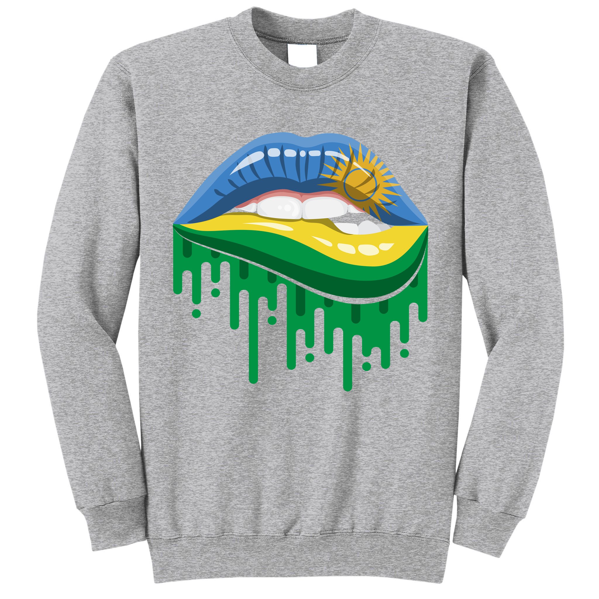 Rwanda Lips Dripping Tall Sweatshirt