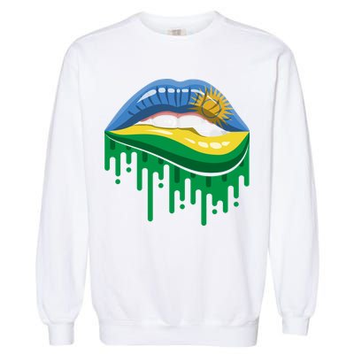 Rwanda Lips Dripping Garment-Dyed Sweatshirt