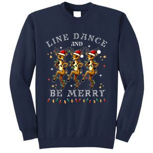 Reindeer Line Dance And Be Merry Christmas Festive Dancing Tall Sweatshirt