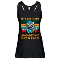 Racoon Let's Eat Trash And Get Hit By Car Ladies Essential Flowy Tank