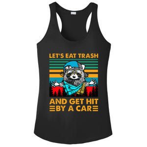 Racoon Let's Eat Trash And Get Hit By Car Ladies PosiCharge Competitor Racerback Tank