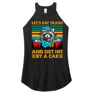 Racoon Let's Eat Trash And Get Hit By Car Women's Perfect Tri Rocker Tank