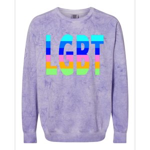 Rainbow Lgbt Equality Gift Colorblast Crewneck Sweatshirt