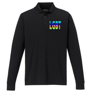 Rainbow Lgbt Equality Gift Performance Long Sleeve Polo