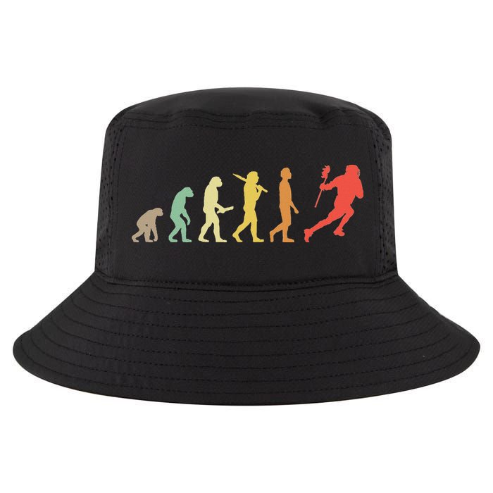 Retro Lacrosse Evolution Gift For Lacrosse Players Cool Comfort Performance Bucket Hat