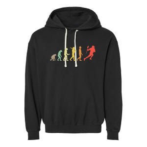 Retro Lacrosse Evolution Gift For Lacrosse Players Garment-Dyed Fleece Hoodie