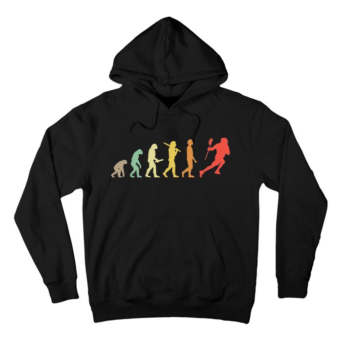 Retro Lacrosse Evolution Gift For Lacrosse Players Hoodie