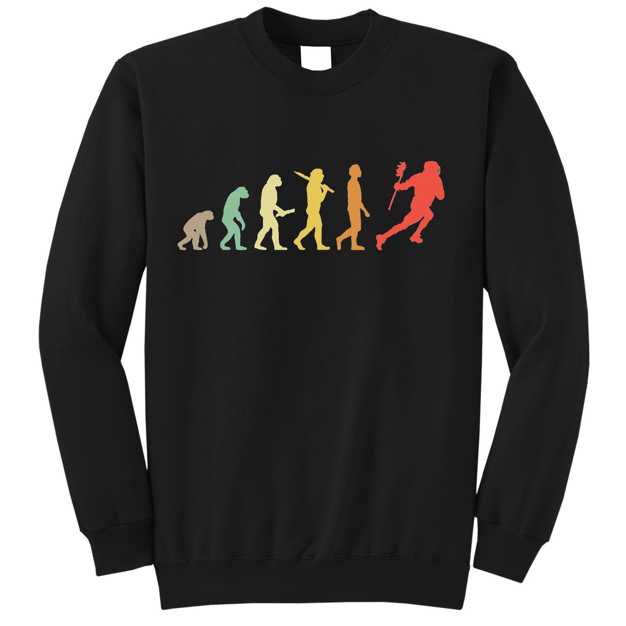 Retro Lacrosse Evolution Gift For Lacrosse Players Sweatshirt